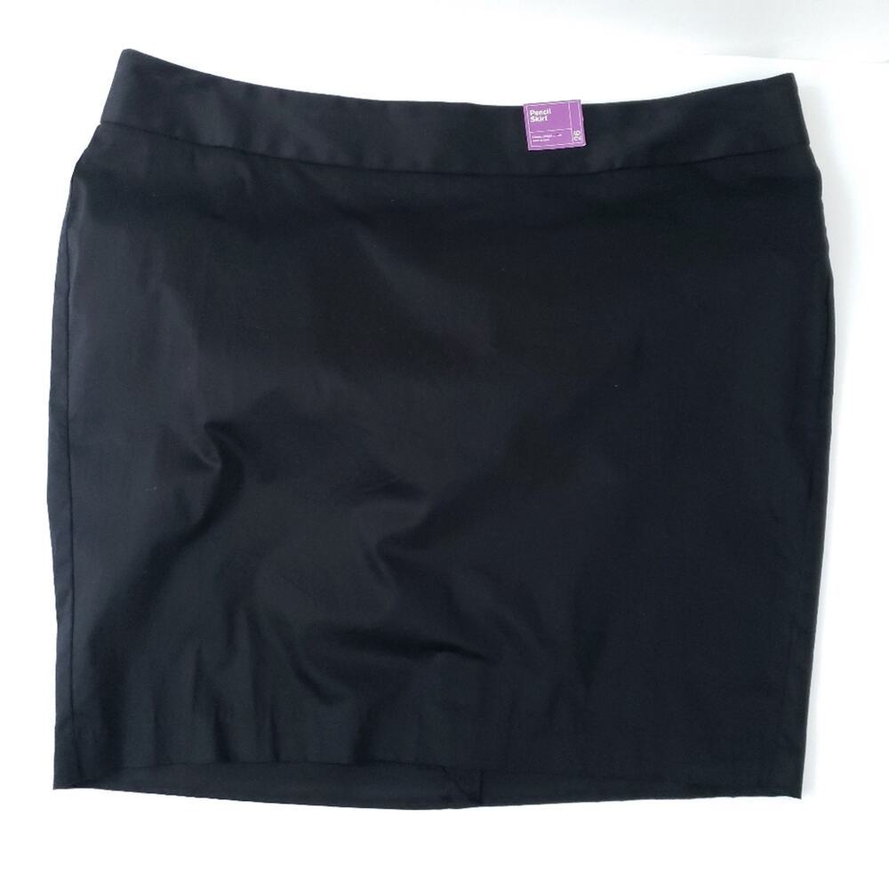 NEW Lane Bryant Pencil Straight Career Skirt Black Size 26 Cotton Work Casual